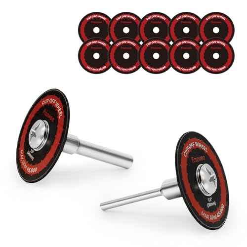 10 Pack 1.5" Cut Off Wheels with 2 Shank(1/4" Mandrel+1/8" Mandrel),Fiberglass Reinforced Rotary Tool Cutting Disc Set