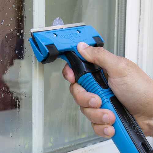 Unger 12¡± Professional All-Purpose Scraper Replacement Blades, 10 Pack, Dual-Sided Adhesive Cleaning Supplies for Windows, Glass, Floors, Paint, Stickers, Gum Removal