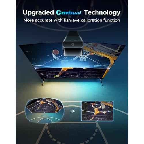 Govee TV Backlight 3 Lite with Fish-Eye Correction Function Sync to 55-65 Inch TVs, 11.8ft RGBICW Wi-Fi LED Strip Lights with Camera, 4 Colors in 1 Lamp Bead, Voice and APP Control, Adapter