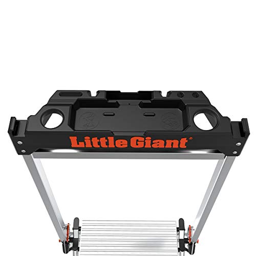 Little Giant Ladders, Jumbo Step, 4-Step, 3 foot, Step Stool, Aluminum, Type 1AA, 375 lbs weight rating, (11904), Gray