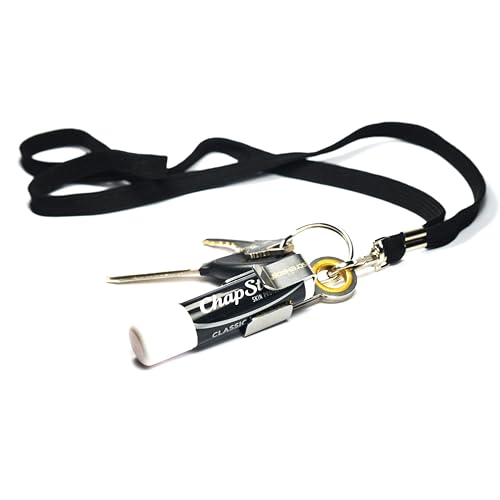 Chapstick Holder Built-to-Last for Keychain and Carabiner Attachment with Swing-Out Bottle Opener Stainless Steel