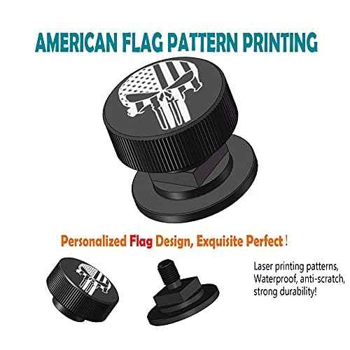 Welding Hood Helmet Pipeliner Fasteners -1Pair USA Flag Black Pattern Aluminum Helmet Pipeliner Headgear Replacement Parts Accessories Screws Flip Hood, Anti-Rust