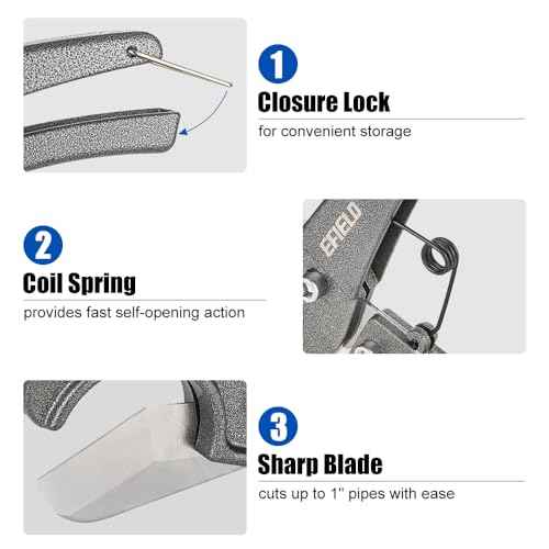 EFIELD 3/8" - 1" Pex Pipe and Plastic Pipe Cutter,(TOOL026)