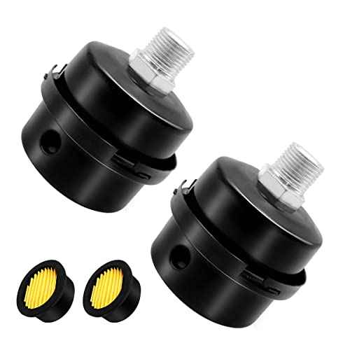 2 pcs 3/8" Thread Air Compressor Silencer, Air Compressor Intake Filter Sound Muffler Accessories 16mm for generators, blowers, exhaust ports