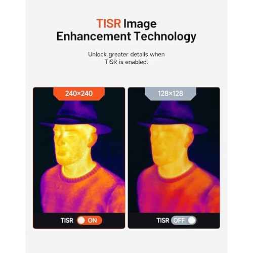 TOPDON TC004 Mini Handheld Thermal Imaging Camera, 240 x 240 TISR Resolution, -4¡ÆF to 842¡ÆF, 15-Hour Battery Life, 128 x 128 IR Resolution, 25Hz Infrared Camera, High/Low Temp Alerts, Auto Shutdown