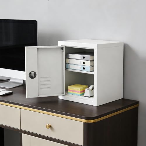 Lockable Metal Storage Cabinet 2-Compartment Locker | HIPUDNLM