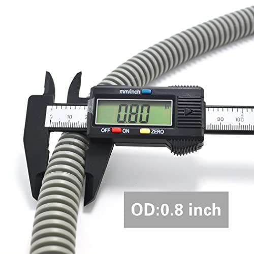 TTFLEX 6 ft Dishwasher Drain Hose - Flexible, Adjustable End Diameters, with Clamps (No Elbow)