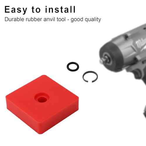 18 Sets 3/8" Impact Retaining Ring Clip Friction Rings with O-Ring, Including Red Retainer Ring Anvil Install Tool Compatible with MIL Electric & Pneumatic Impact Wrench