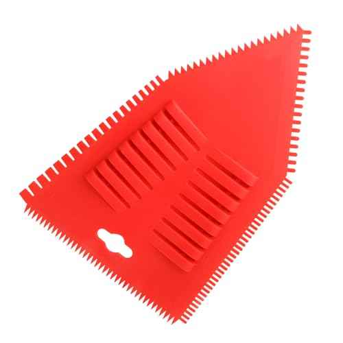 Plastic Notched Trowel, 5 in 1 Multi-Size Tile Trowel, Flexible Grout and Adhesive Applicator for Professional Contractors and DIY Home Improvement