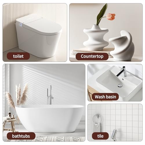 SENVEN White 16oz Spray Tile Paint for Bathtubs & Ceramic Surfaces - Waterproof Refinishing Kit