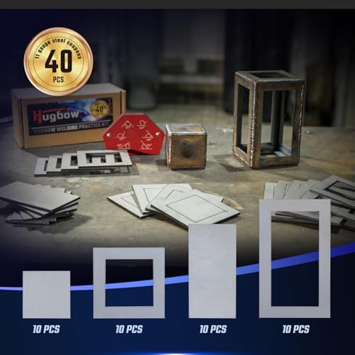 40 PCS Welding Coupons, Welding Practice Kit, Made Of 11 Gauge Premium Mild Steel, With Welding Magnet Suitable For Beginners, Welding Plate Kit For MIG, TIG Stick, Arc, Gas And Brazing