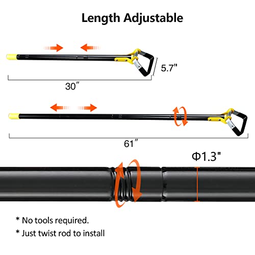 DonSail Adjustable Garden Hoe 30-61 Inch Heavy Duty Weeding Tool