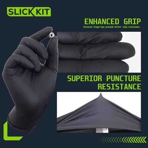 Disposable Nitrile Gloves, 4Mil Latex-Free Powder-Free Industrial Gloves for Cleaning Cooking, Non-Sterile Black