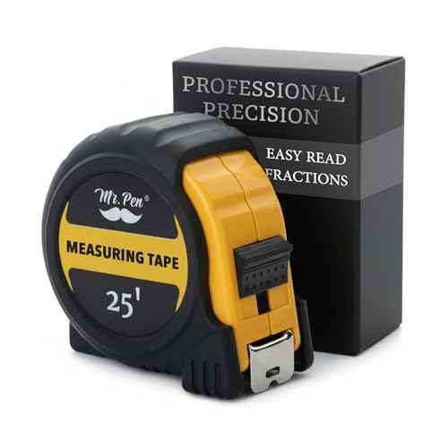 Mr. Pen- Steel Retractable Tape Measure with Fractions, 25-Foot, Easy Read Tape Measure 25 ft