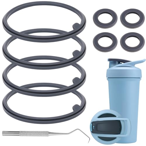 YINORD BlenderBottle Strada Gasket Replacement Kit — 8+4 Pcs Silicone Bottle Seals
