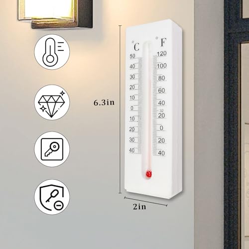Dexspoeny Thermometer Key Lock Box - Waterproof Outdoor Hidden Safe for Keys & Valuables (1PCS)