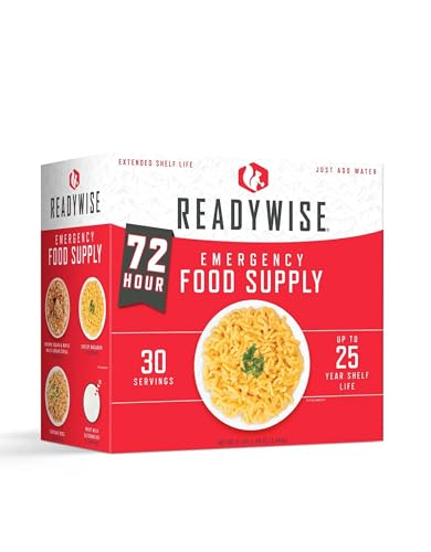ReadyWise 72-Hour Emergency Food Supply Kit, 30 Servings, Compact Survival Meals