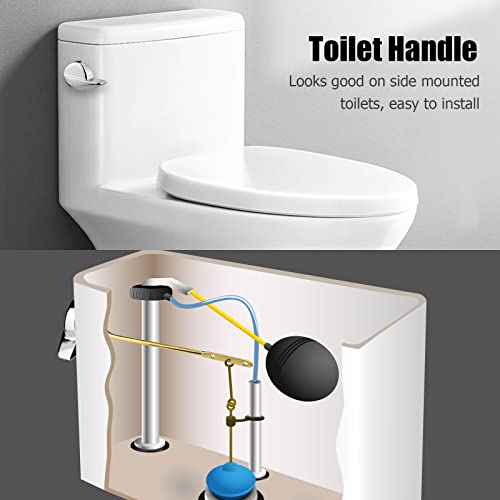 Ancable Universal TOTO Toilet Handle Replacement Kit Bright Silver 1 Pack