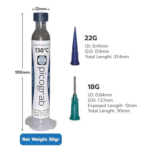 Sn42/Bi58 T4 Lead-Free Solder Paste ? No Clean, 138¡ÆC Melting Point ? 30g Syringe for SMT, PCB & Electronics Repair