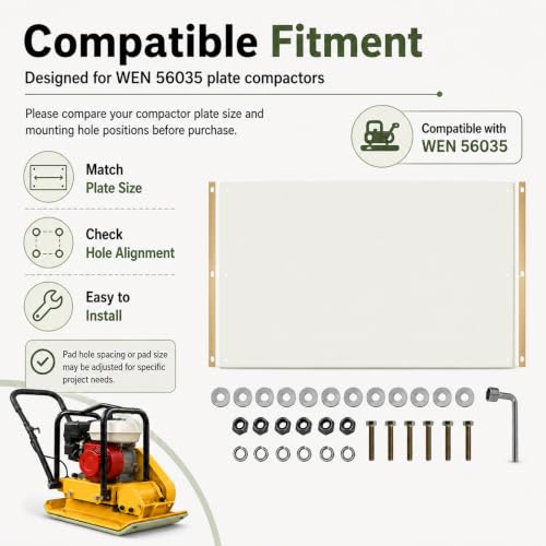Dpwrrot 56035-047 Plate Compactor Pad for Wen 56035 Pavers 27.56 x 17.5 in