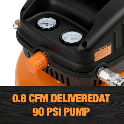 FORNAX Portable Electric Air Compressor 3-Gallon, 110 PSI, Oil-Free, Lightweight