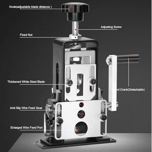 EXKRAEFT Single Blade Manual Wire Stripping Machine, Gauge 0.06-1''