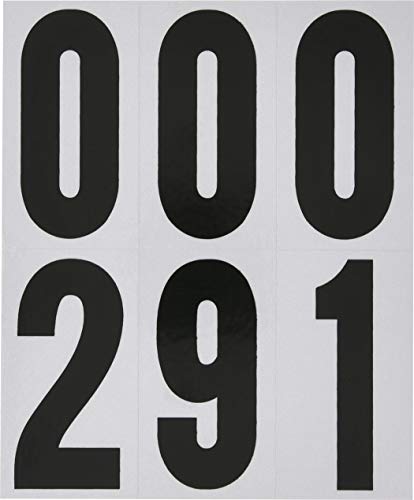 Hillman Reflective Adhesive Mailbox Numbers Pack - 3 Inch, Black & White, Weatherproof, Mailbox Variation
