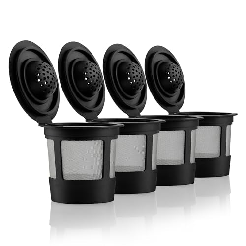 4 Black Reusable K Cups for Keurig Coffee Makers – GoodCups (Set of 4)