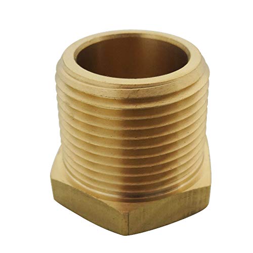 5-Pack 1/2" NPT Male to 1/4" NPT Female Brass Pipe Fittings Reducer Adapter Set — 1200 PSI