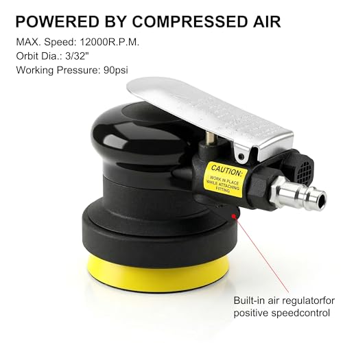 3 inch & 4 Air Sander Kit, Pneumatic Random Orbital DA with Sanding