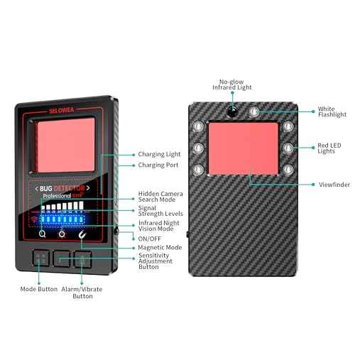 Portable Hidden Camera Detector, Spy Camera Finder, RF Signal Bug Sweeper & GPS Tracker Detector for Home, Office, Hotel & Travel ? Anti-Spy Security Scanner