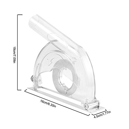 Professional Angle Grinder Dust Shroud Guard 4-5" for 3/4/5" Blades Clear Polycarbonate