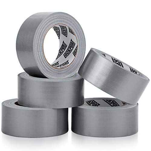 Lockport 5 Pack Duct Tape Heavy Duty Waterproof, Strong Adhesive Silver Duct Tape Bulk for Indoor Outdoor Repairs, Tear by Hand - 30 Yards x 2 Inch