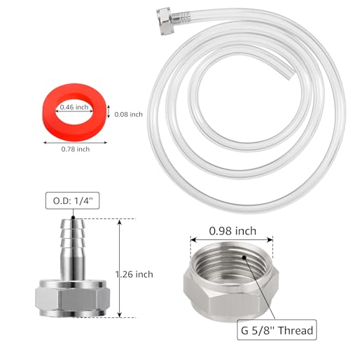 WELLBOM 10ft Kegerator Beer Line 3/16