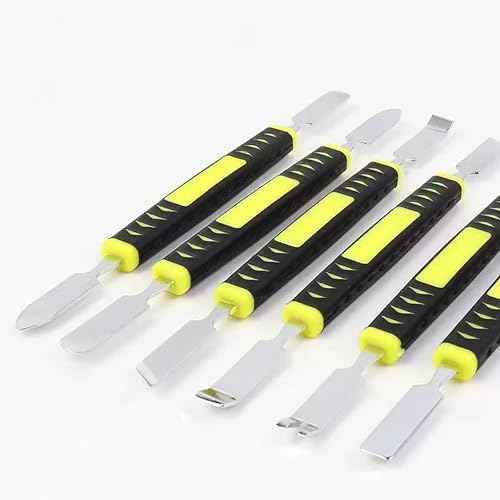 Metal Crowbar 6-Piece Dual-Ends Small Metal Spudger Pry Opening Repair Tools Kit,Professional Repair Tool Kit for Phone, Laptops, Tablet, Mobile Phone, Watch, Digital Home Appliance