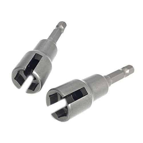 (2pc) Power Wing Nut Driver Set,Slot Wing nuts Drill Bit Socket Wrenches Tools Set,1/4" Hex Shank Drills Bits for Panel Nuts screws bolt