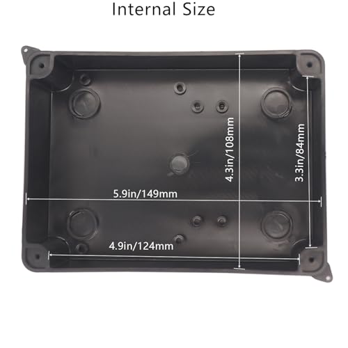 LuSumtly 5.9 x 4.3 x 2.8 Inch Waterproof Electrical Junction Box IP65 Black