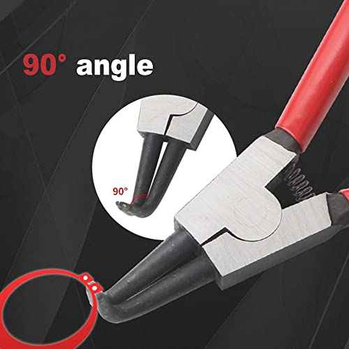 Utoolmart Internal Snap Ring Pliers 7 Inch 90 Degree Bent Retaining Ring Pliers Precision Circlip Pliers