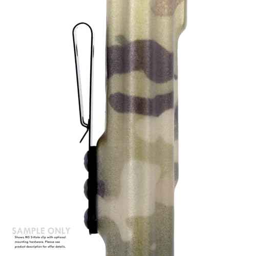 [2 Pack] HolsterSmith Universal Metal Belt Clip for Holster Making, Knife Sheaths, Cell Phone Cases - (3-Hole) - (Tactical Black) - USA