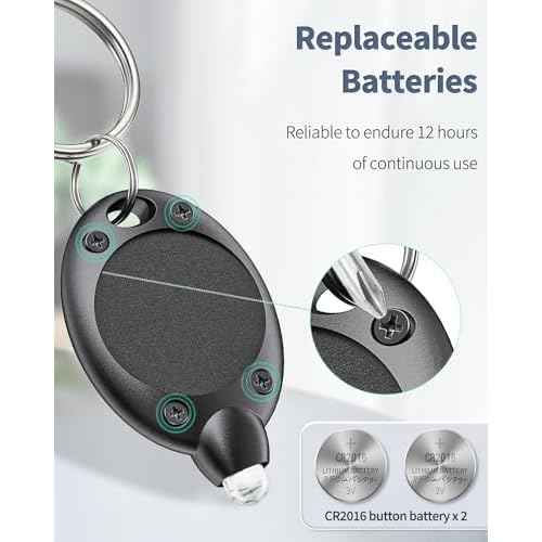 Uniclife Mini Keychain Flashlights & Permanent Marker Pens Nurse Badge Lights Portable 12 Lumen Battery Powered LED Torches for Nurse Doctor Office School Hospital and Camping, 12 PCS