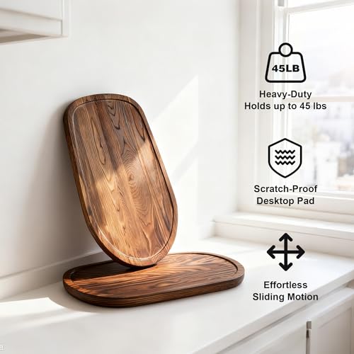ENVTEK Pine Wood Mixer Slider Mat for KitchenAid Tilt-Head 4.5-5 Qt