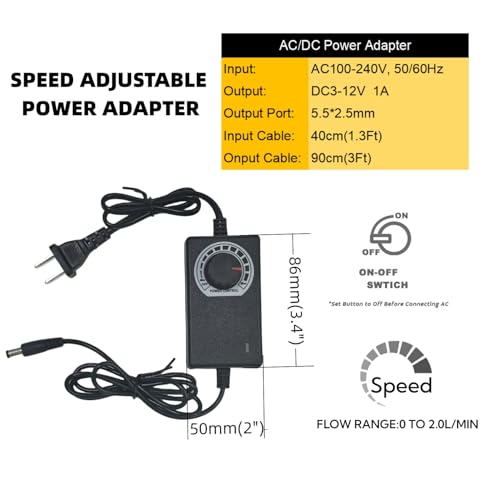 Food Grade Electric Water Transfer Pump 110V Adjustable Flow for Water Jugs