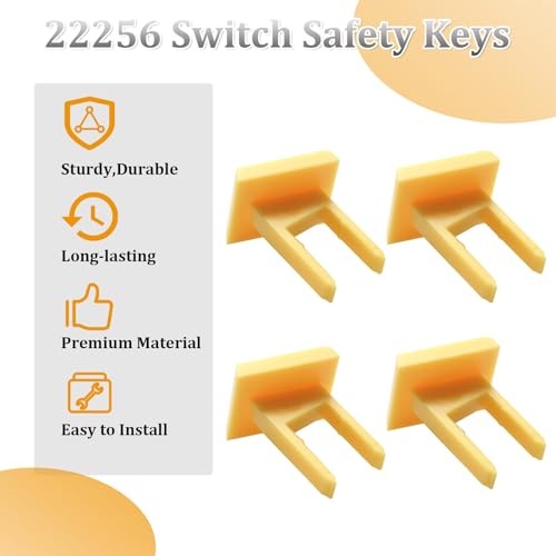 22256 Square Safety Switch Keys for Sears Craftsman Table Saw,Sander,Band Saw,Drill Press Power Tools,4 pcs