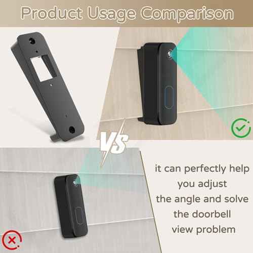 Vinyl Siding Mount for Blink Doorbell Siding Mount, Apply to 4" Standard Vinyl, Hardi Board, Aluminum Video Doorbell, Black - with Screws