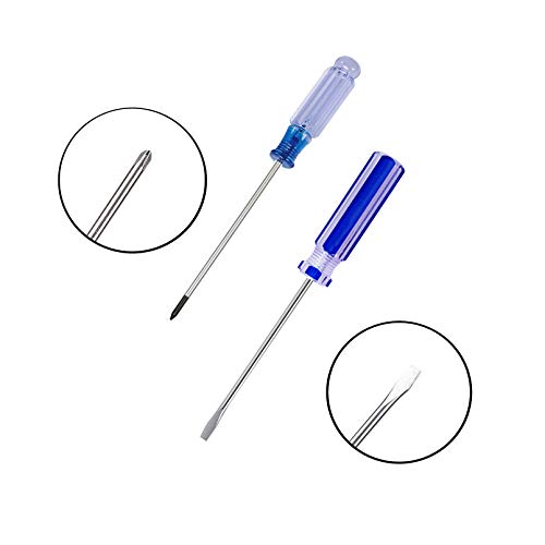 Buspoll small screwdriver tool flat head and Phillips ((PH0/PH00) used to repair toys, musical instruments, microphones loose screws