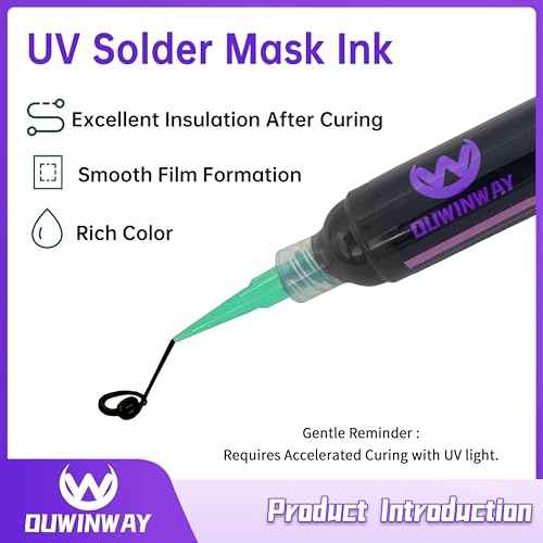 20cc Black UV Solder Mask Ink,Black UV Curing Solder Mask Ink,Black UV Solder Mask Ink,UV Curing Black Solder Mask BGA PCB Solder Resist Ink with Arcing Prevention, Prevent Corrosive Arcing