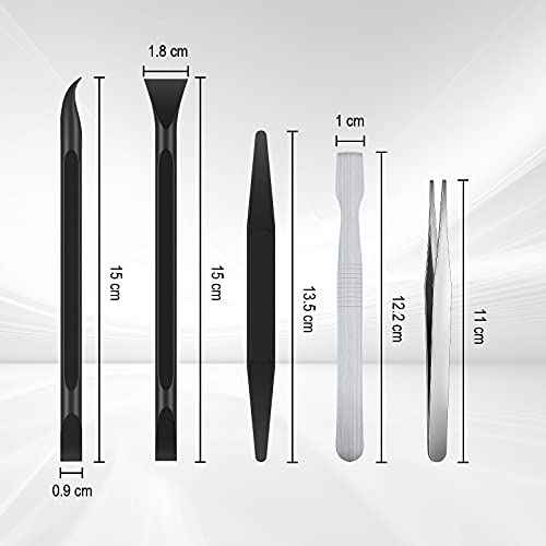 9 Pcs Plastic Scraper Crevice Cleaning Tool Ticket Scratcher Tool Carbon Fiber Non-scratch Scraper for Removing Stickers, Labels, Oil Stains, Food, Dirt