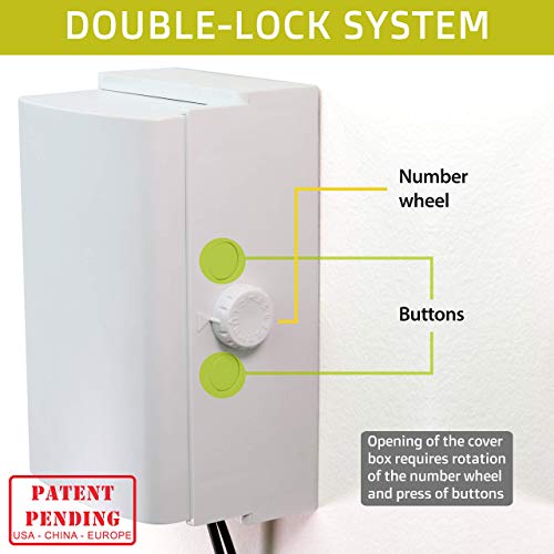 Wappa Baby Outlet Cover Box Baby Proofing 1-Pack White - Toddler Safety