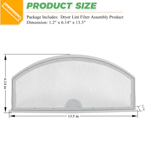 Techecook Stainless Steel Dryer Lint Filter Replacement for GE/Hotpoint Dryers