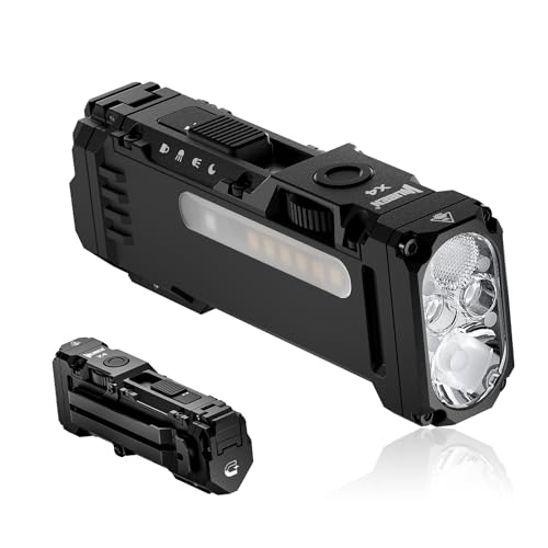 WUBEN X4 Rechargeable EDC Flashlight Black with Multi-Mode RGB Light